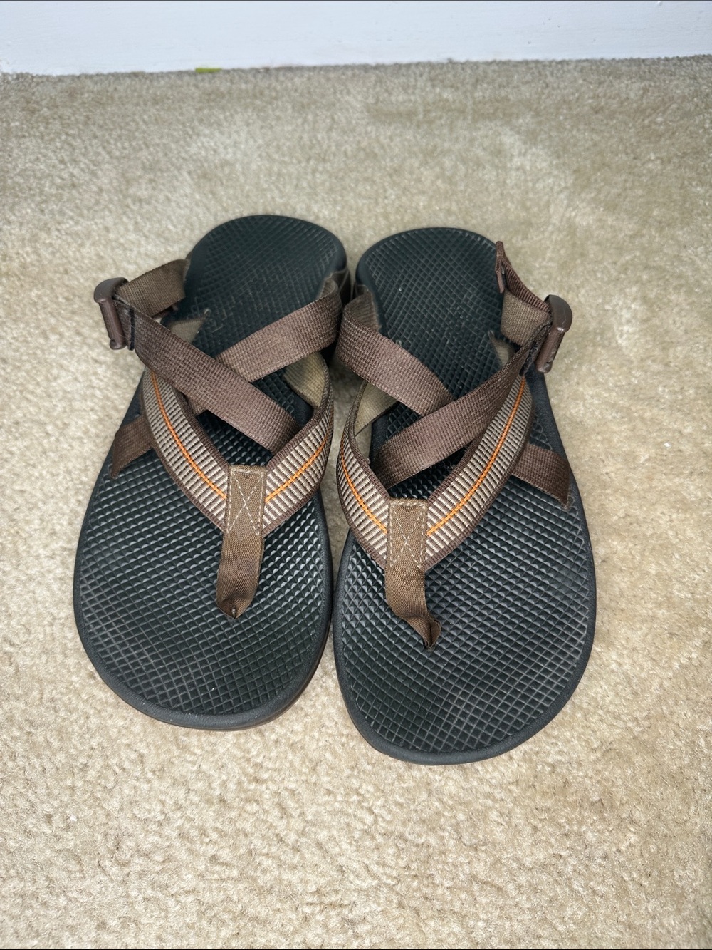 Chaco Z/1 Classic Sandals Brown Orange Strap Men's Size 11